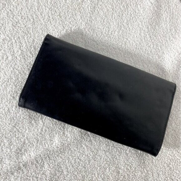 Vintage Black Clutch Handbag Wallet Purse - Picture 5 of 13